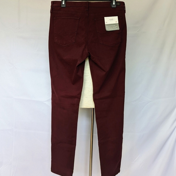 AG The Prima Jean High Rise Skinny Cigarette Stretch Sateen Deep Currant 32 NWT - Picture 8 of 16